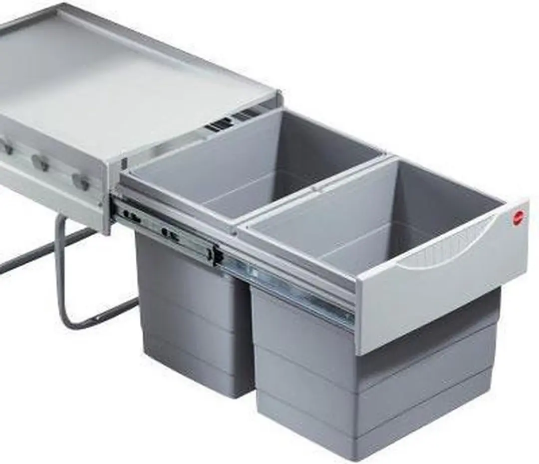 Hailo Tandem-RB AE364112 Inbouw Prullenbak 36L - Grijs