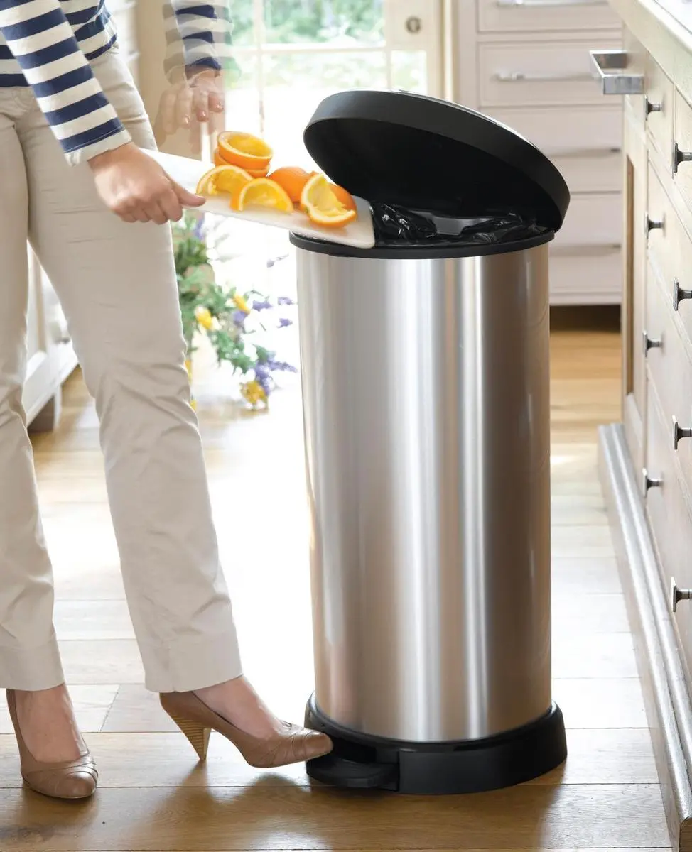 Curver Decobin Prullenbak 40L - Zilver Metallic