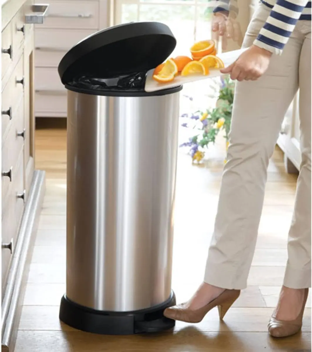 Curver Decobin Prullenbak 40L - Zilver Metallic