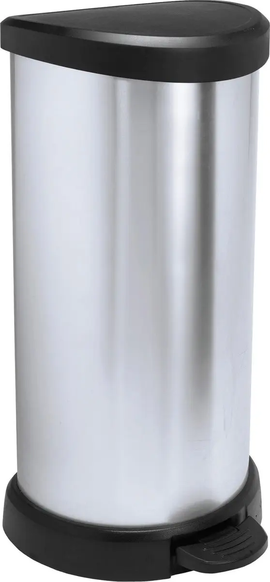 Curver Decobin Prullenbak 40L - Zilver Metallic - afbeelding 6 van 6