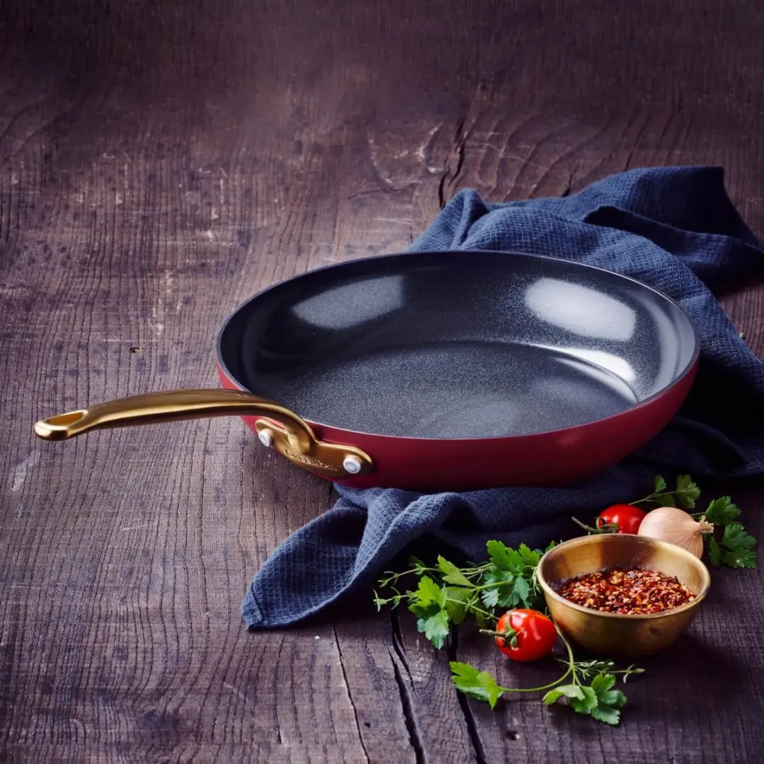 GreenPan Barcelona Koekenpan 28cm - PFAS-vrij - Rood - afbeelding 6 van 6