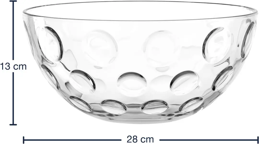Leonardo CUCINA OPTIC Glazen Schaal 28cm - 4.9L - Transparant