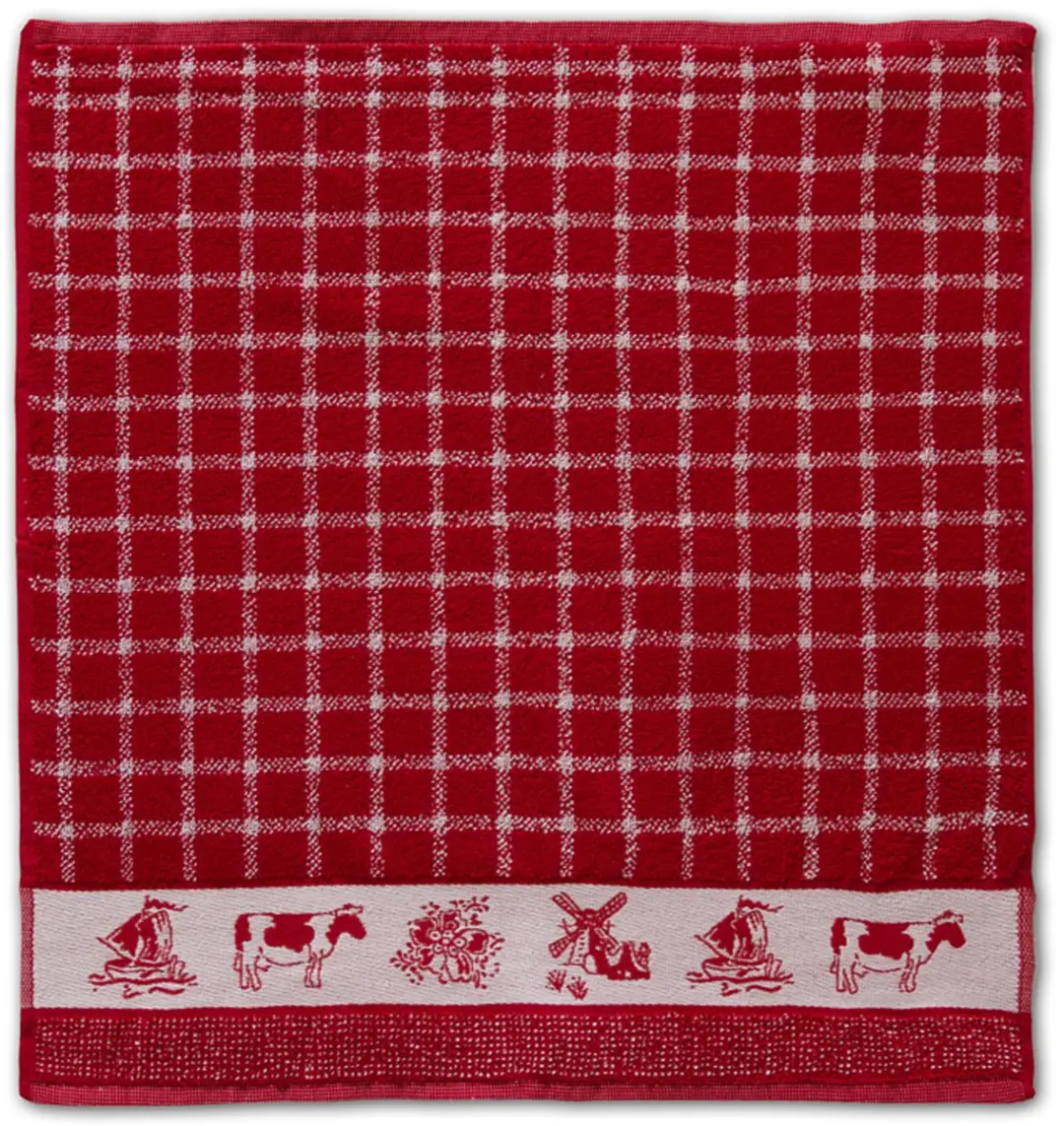 Dutchie Keukendoek Rood - 6 Stuks 50x55cm Katoen