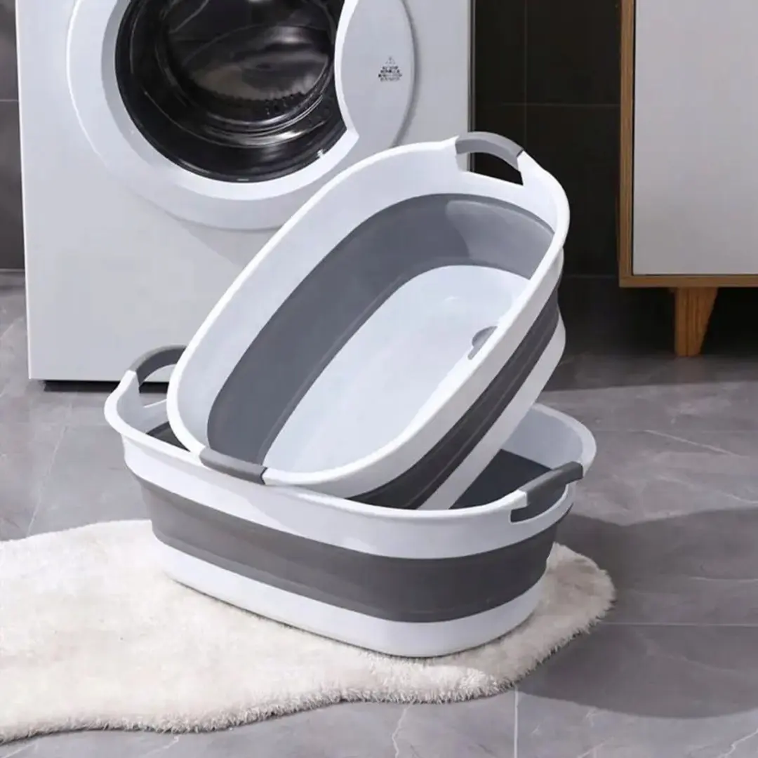 BK Opvouwbare Wasmand Silicoon 25L - Neutraal - afbeelding 6 van 6