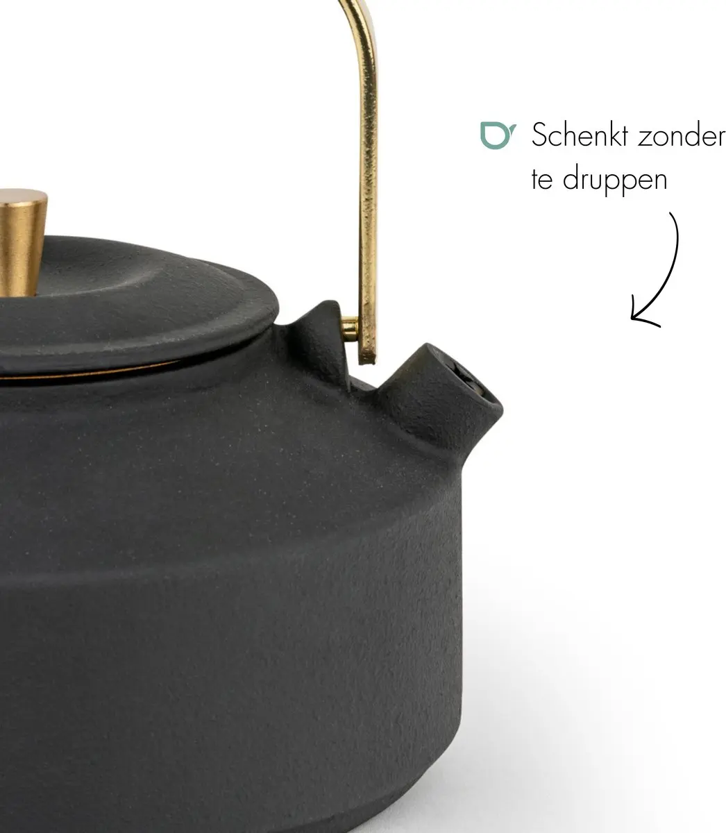Bredemeijer Theepot Shangdong 1L - Gietijzer - Zwart