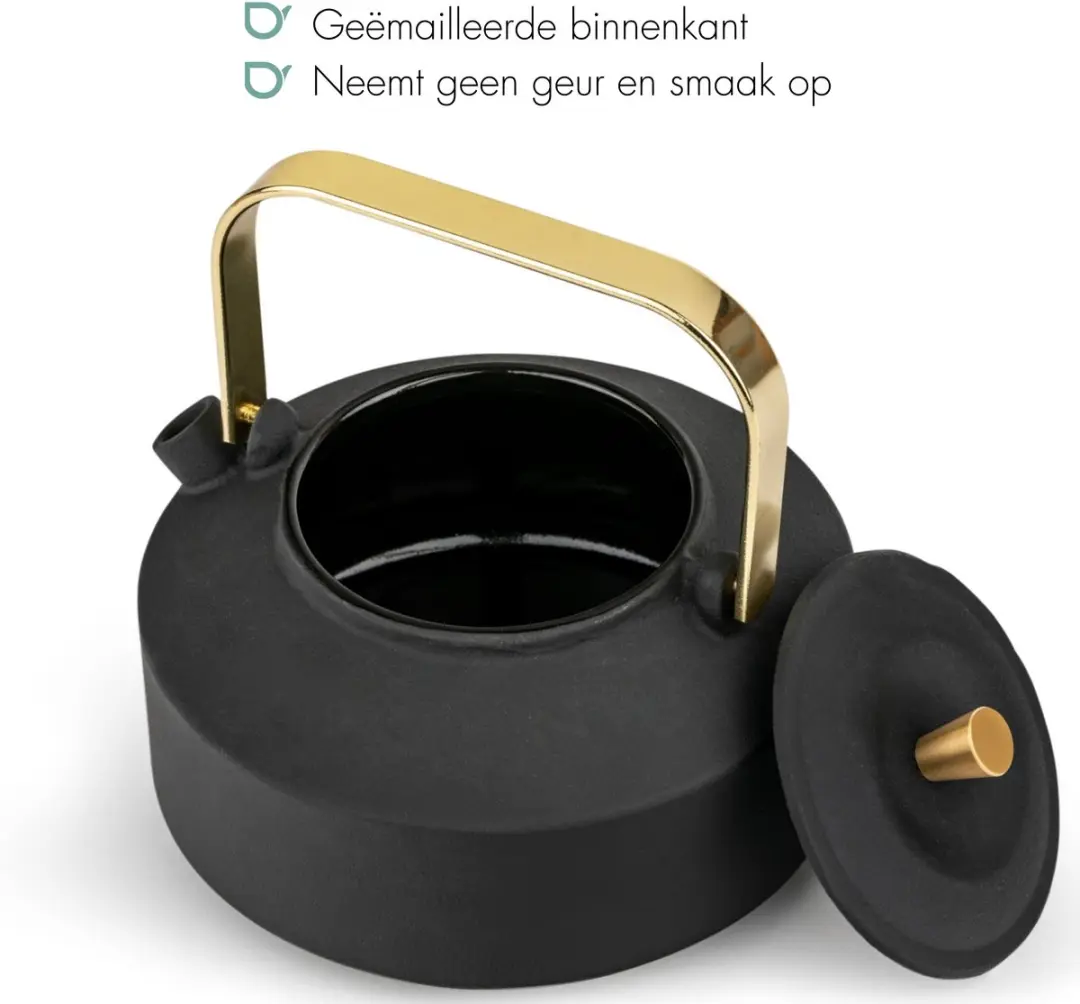 Bredemeijer Theepot Shangdong 1L - Gietijzer - Zwart