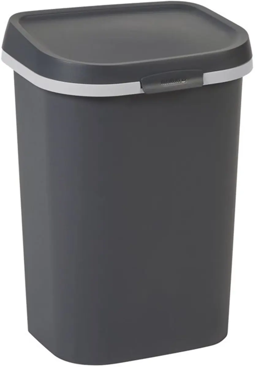 Curver Allibert Mistral Afvalbak 25L - Zwart/Grijs