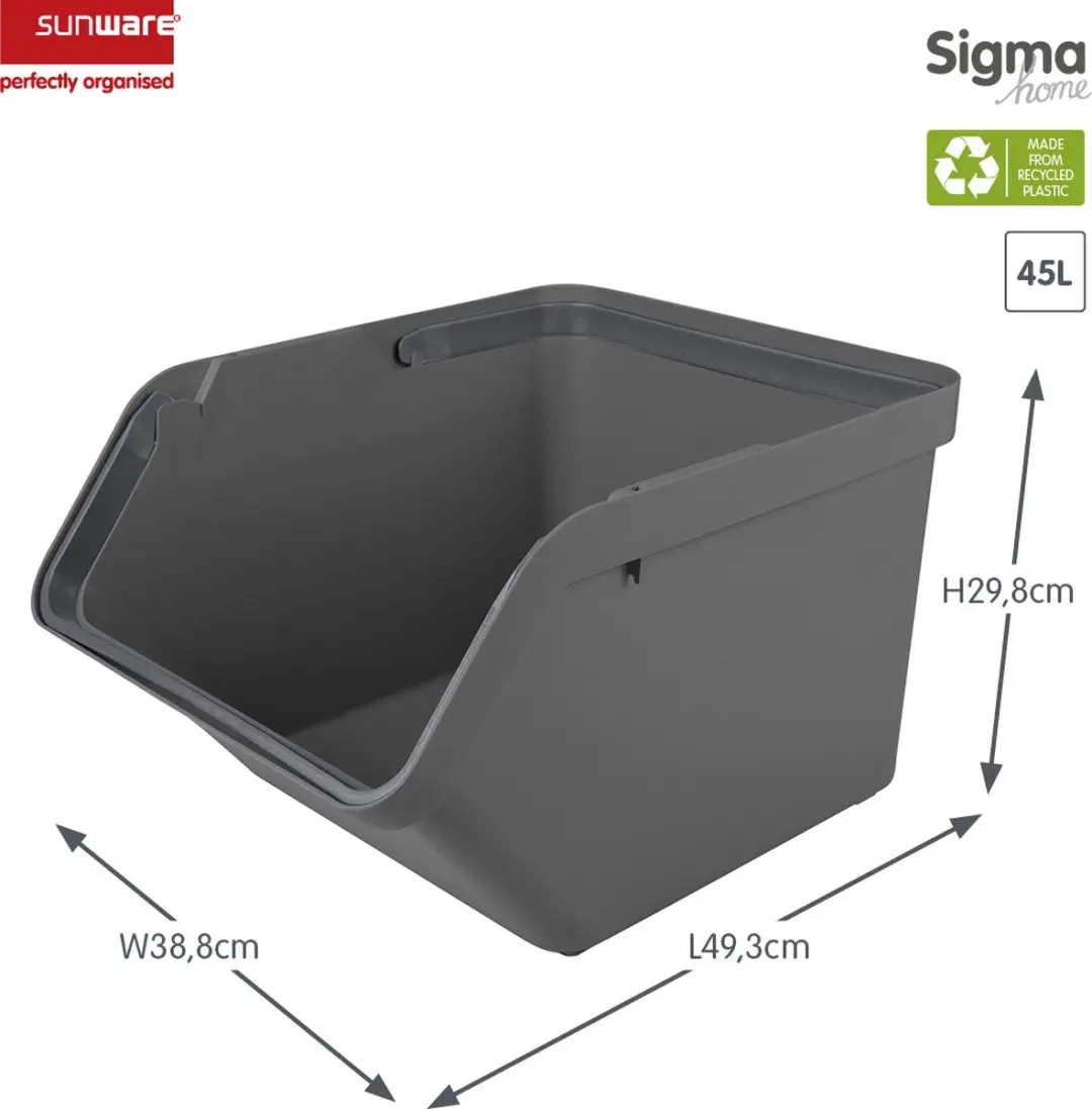 Sunware Sigma Home Prullenbak 45L - Antraciet