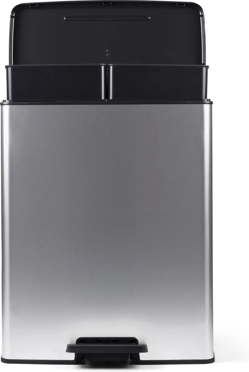 Curver Decobin Duo Prullenbak 52L - 2 Vakken Zilver