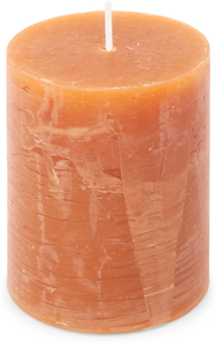 Spaas Rustieke Pillarkaars - 8 Stuks - 35 Branduren - Oranje