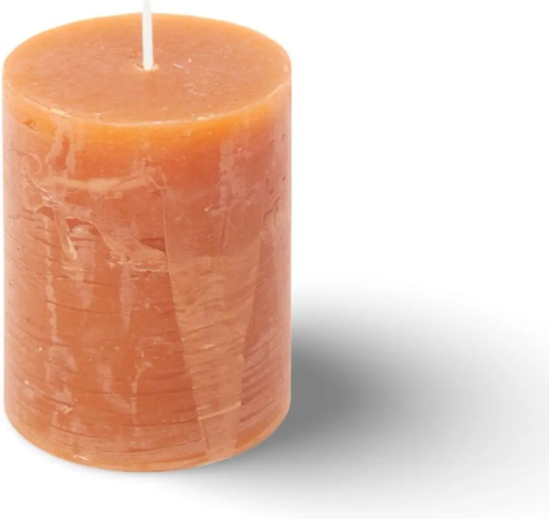 Spaas Rustieke Pillarkaars - 8 Stuks - 35 Branduren - Oranje