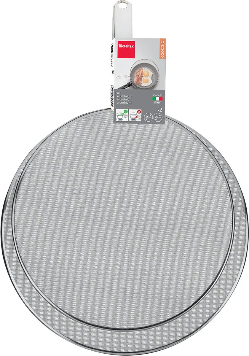 Metaltex Antispatdeksels Set 2 Stuks 26cm & 29cm - Wit