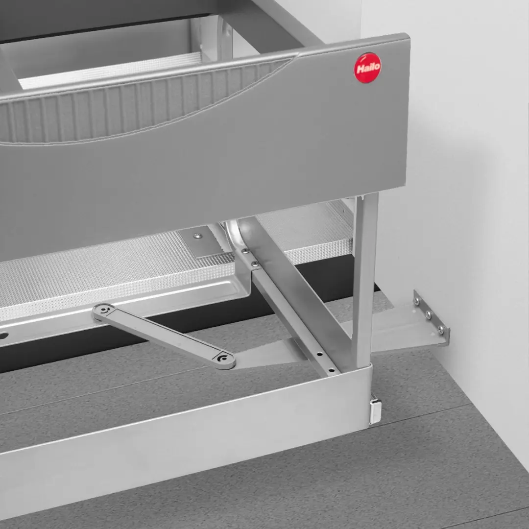 Hailo Space Saver Tandem Afvalemmer 30L - 2 Vakken Grijs