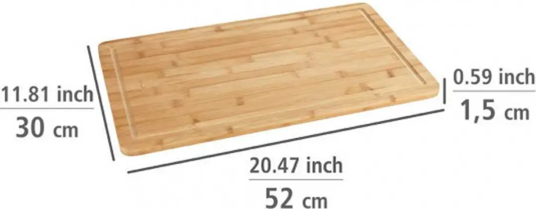 Wenko Bamboe Fornuis Afdekplaat/Snijplank 53032100 - Bruin - afbeelding 6 van 6