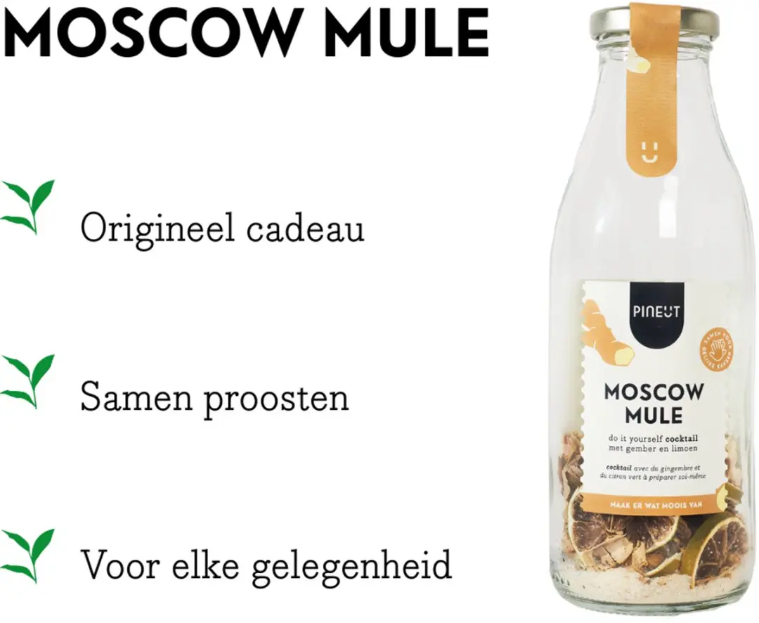 Pineut Moscow Mule Mix Cocktailkruiden Set - Gember & Limoen