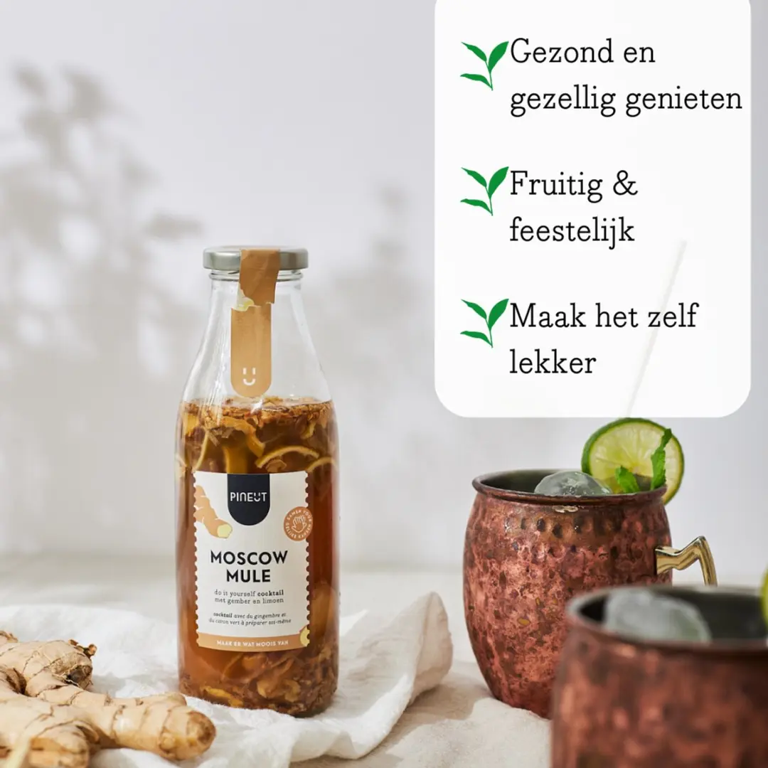 Pineut Moscow Mule Mix Cocktailkruiden Set - Gember & Limoen