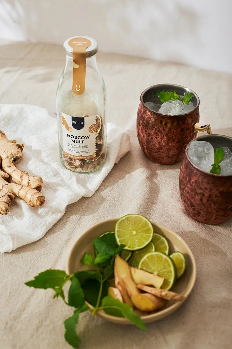 Pineut Moscow Mule Mix Cocktailkruiden Set - Gember & Limoen