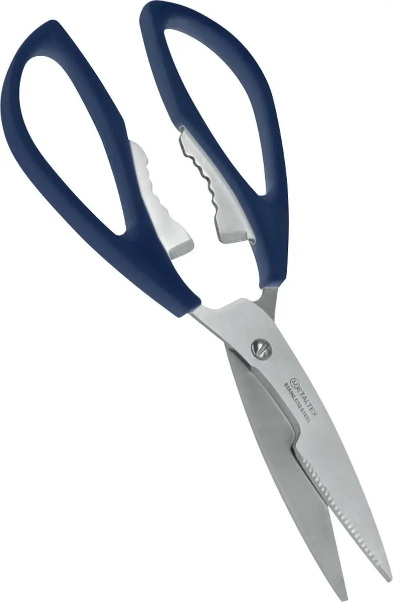 Metaltex Keukenschaar 21cm - RVS - Wit/Zilver