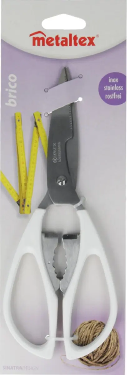 Metaltex Keukenschaar 21cm - RVS - Wit/Zilver