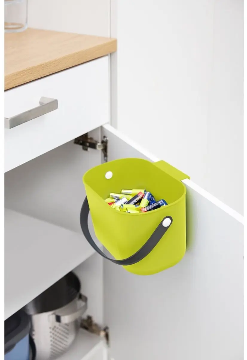 Rotho Albula GFT Afvalbak 3,2L - Lichtgroen - 2 Stuks