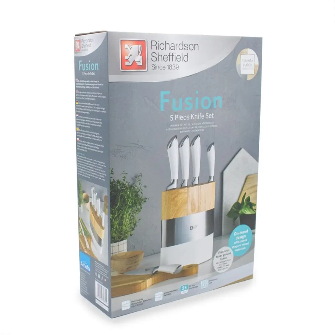Richardson Sheffield Fusion Messenblok 5-delig - Bamboe Wit