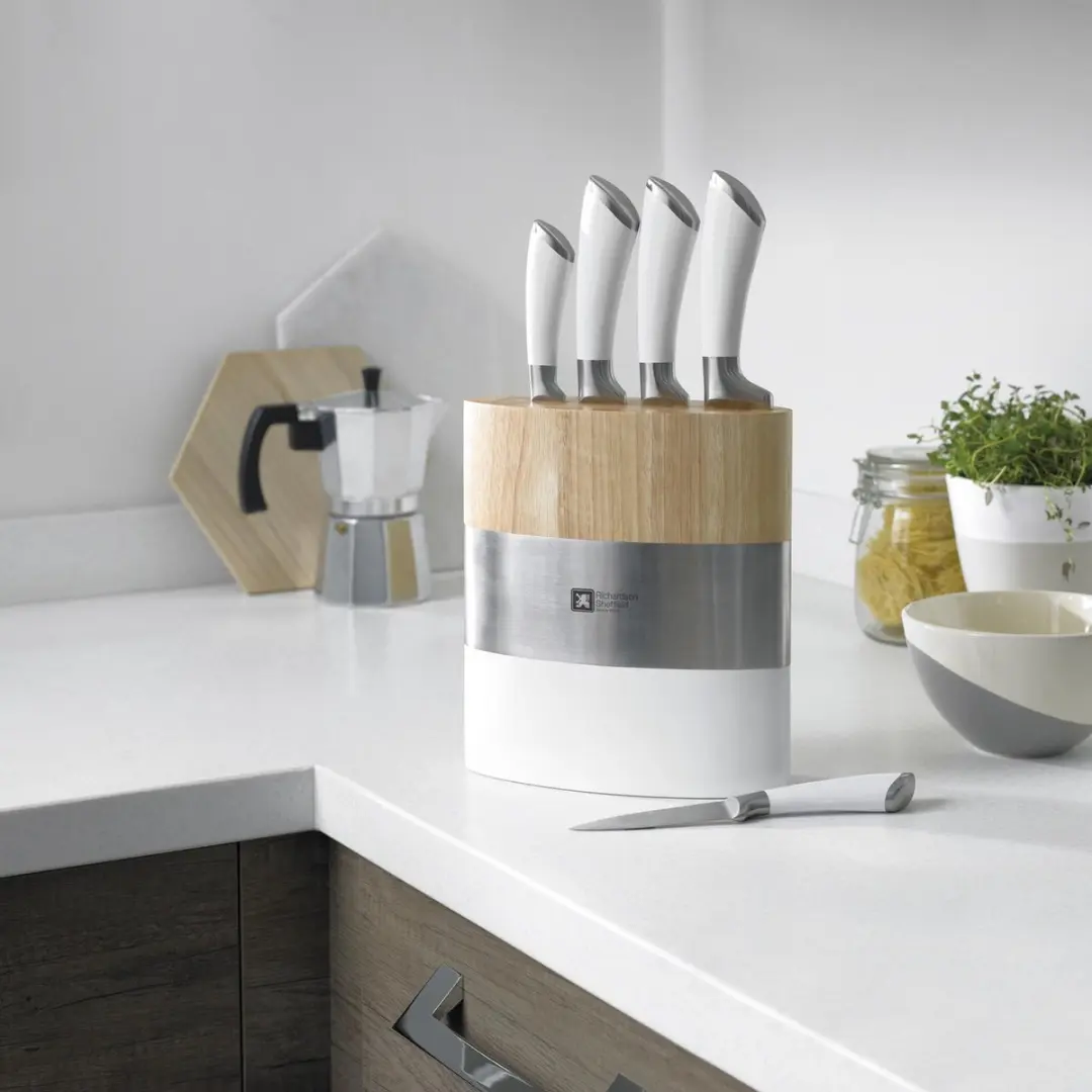 Richardson Sheffield Fusion Messenblok 5-delig - Bamboe Wit