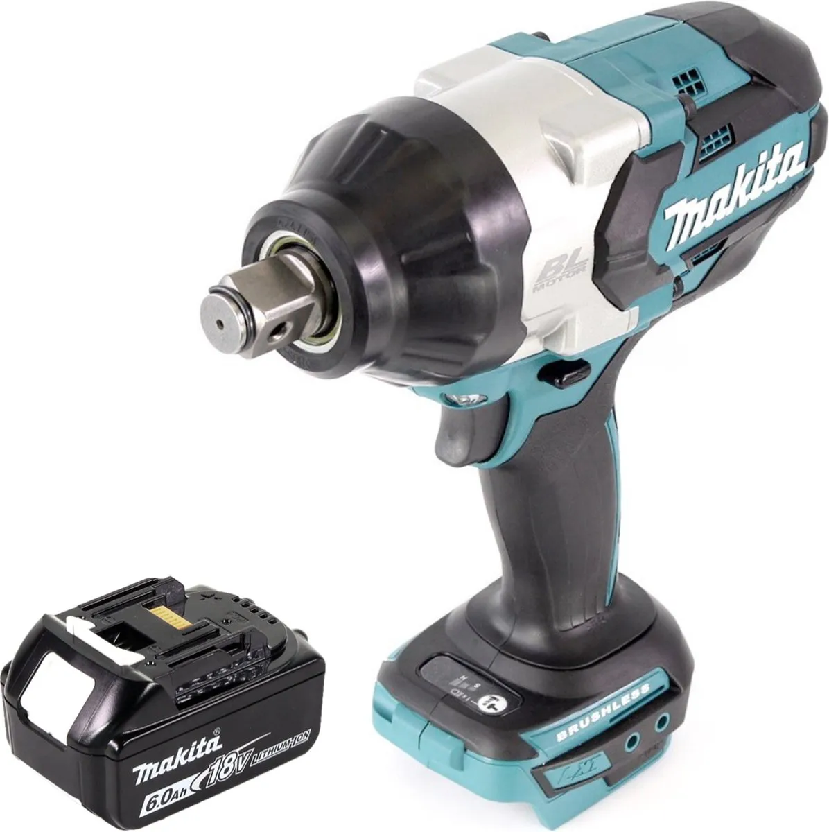 Makita DTW 1001 G1 Slagmoersleutel 18V 1050Nm - 1x 6.0Ah Accu - afbeelding 4 van 5