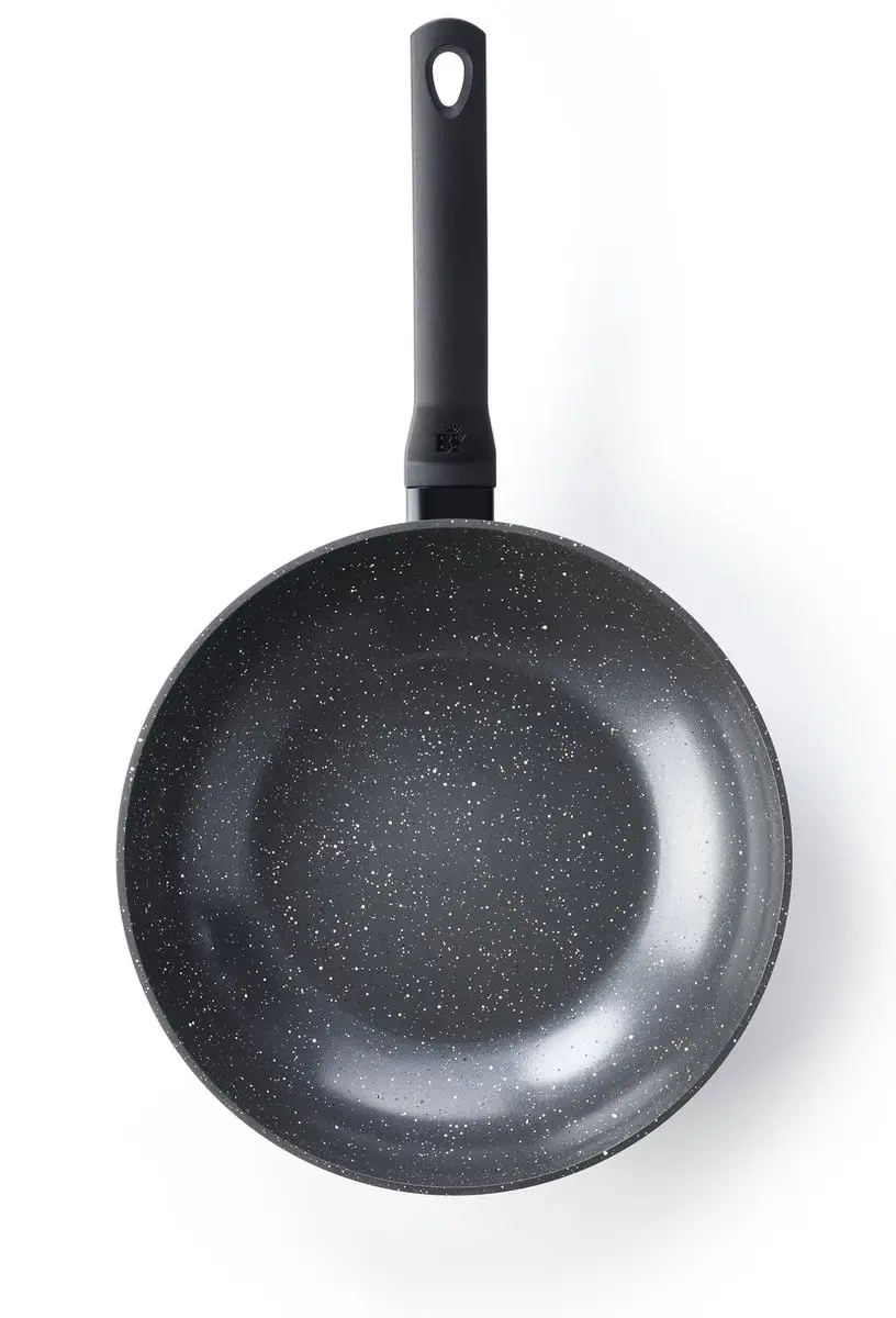 BK Universe Wokpan 28cm - 3.7L - Inductie/Ovenbestendig - Zwart/Graniet