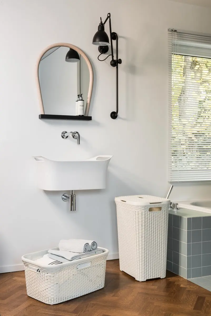 Curver Style Wasmand met Deksel 120L - 2 Stuks - Wit