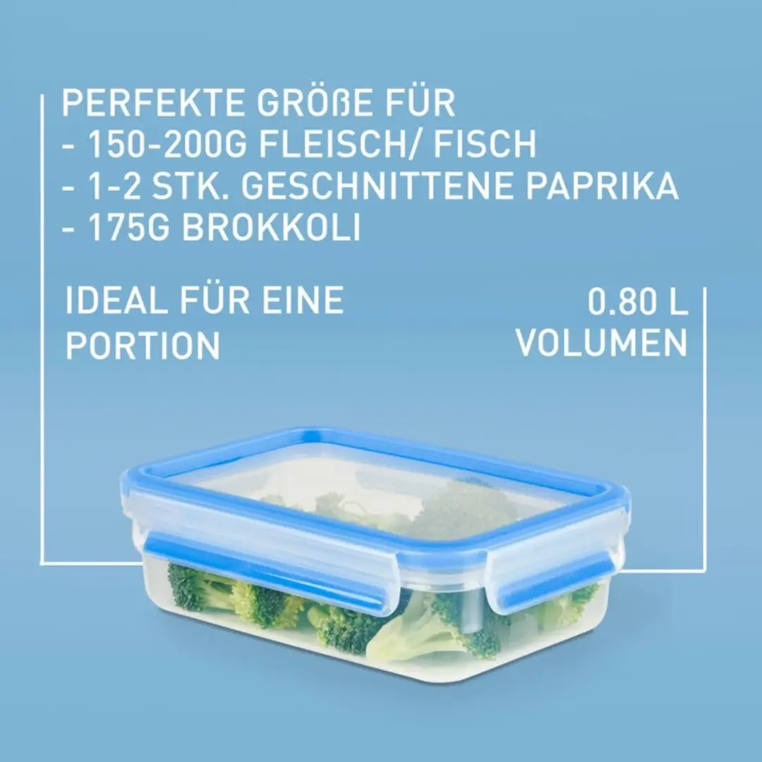 Emsa Clip & Close Vershouddoos 0,8L - Transparant