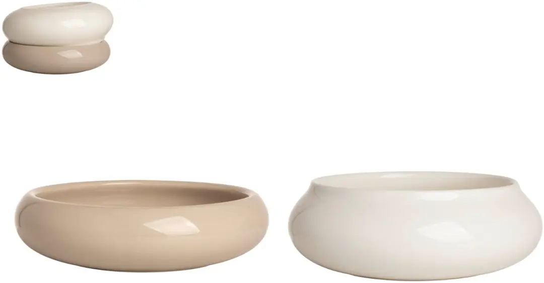 Gusta Sunday Macaron Set Ø14cm - 2 Stuks Taupe/Creme