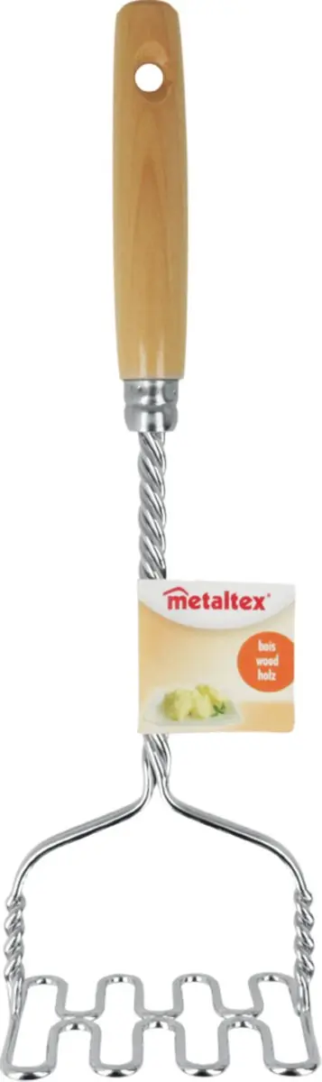 Metaltex Aardappelstamper 33cm - Houten Greep