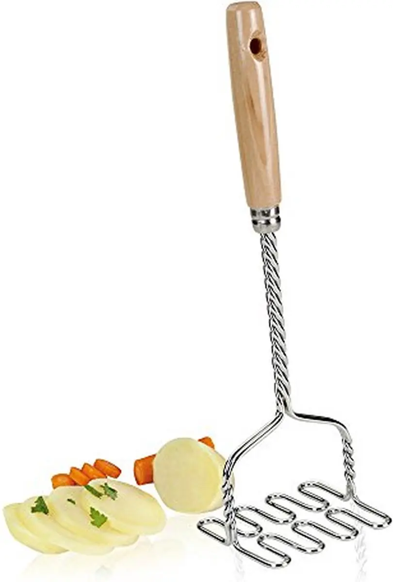 Metaltex Aardappelstamper 33cm - Houten Greep