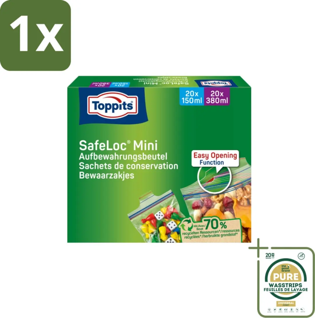 Toppits Safeloc Mini Zip-Zakjes 40 Stuks