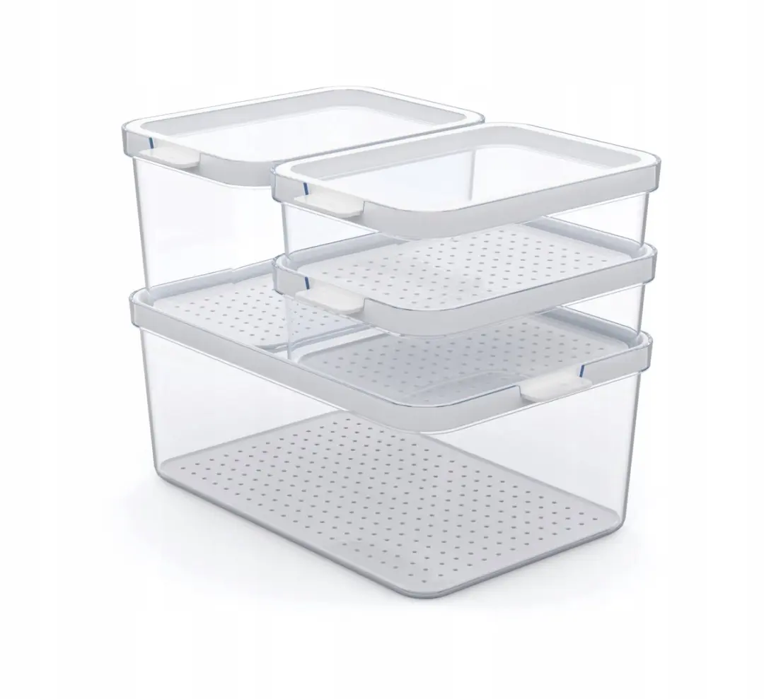 Rotho CauMa Opbergbakjes Koelkast 1,15L - 2 Stuks