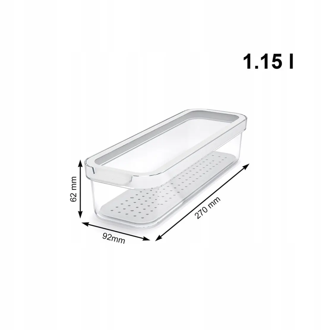 Rotho CauMa Opbergbakjes Koelkast 1,15L - 2 Stuks