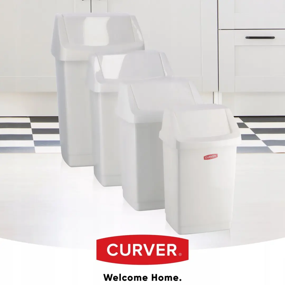 Curver Click-It Afvalbak 9L - Wit