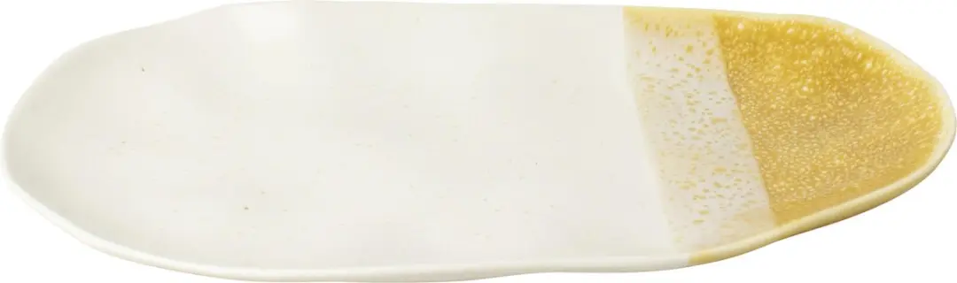 Gusta Porseleinen Serveerbord Oker 29x16cm
