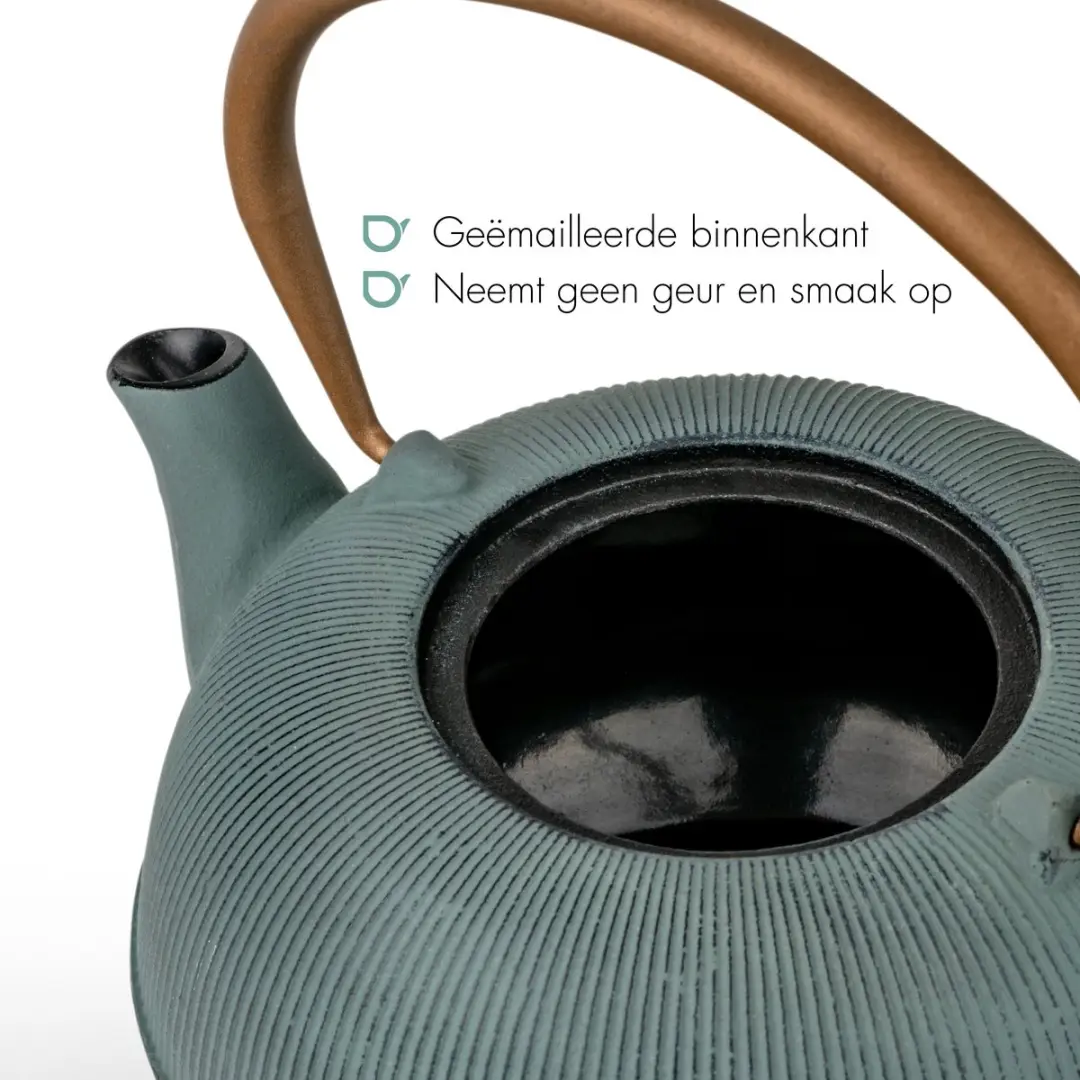 Bredemeijer Gietijzeren Theepot Sichuan 1L - Blauw