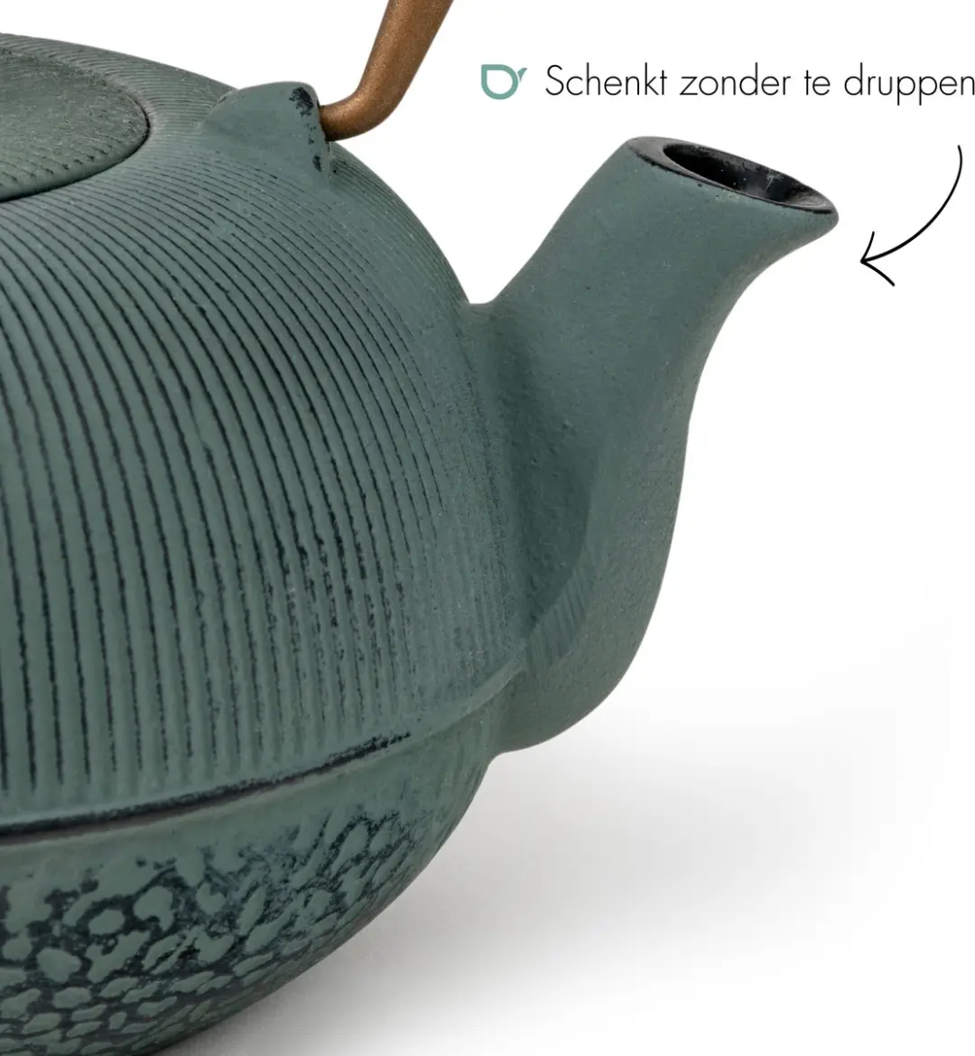 Bredemeijer Gietijzeren Theepot Sichuan 1L - Blauw