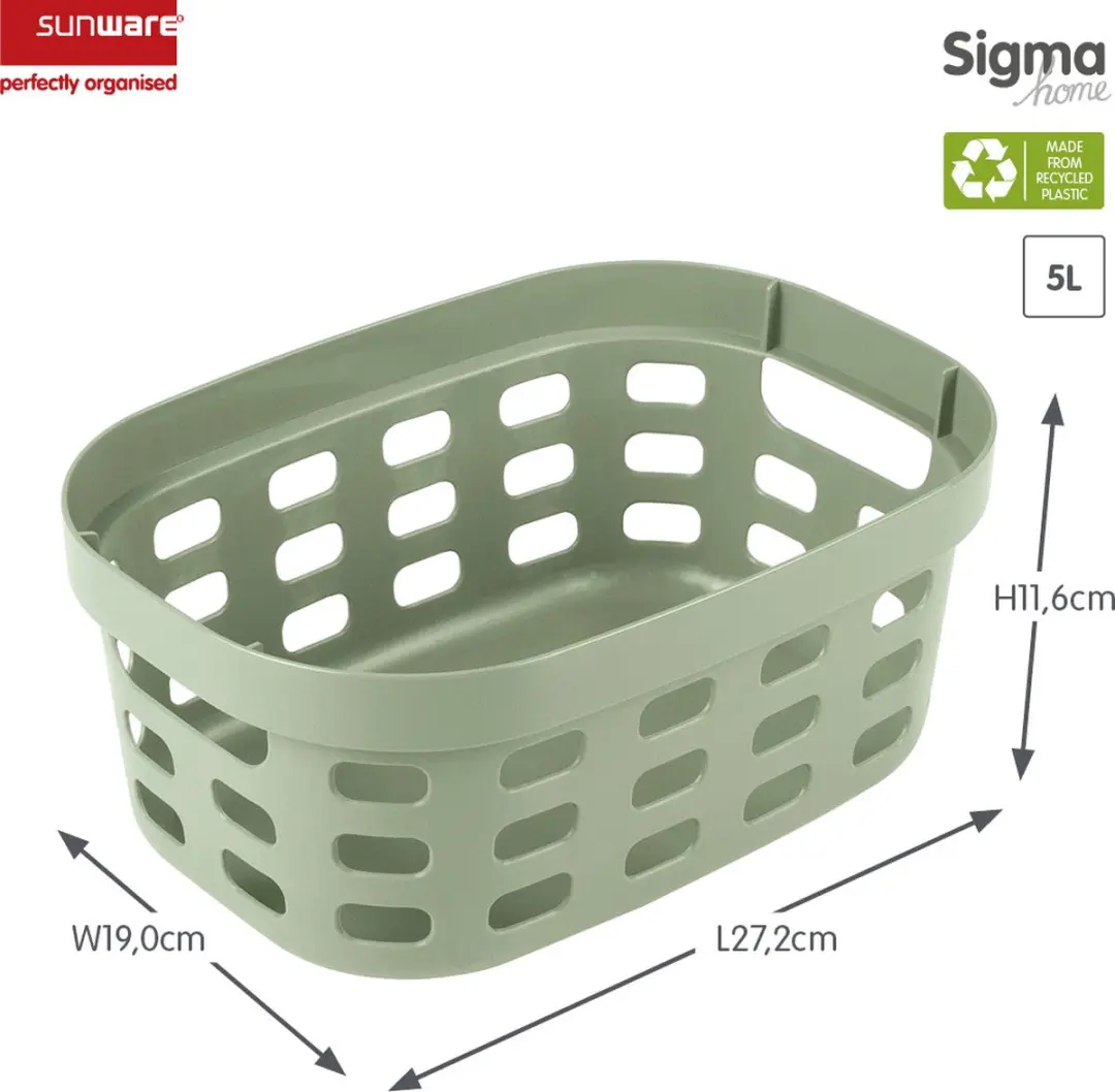 Sunware Sigma Home Mand 5L - 6 Stuks - Groen