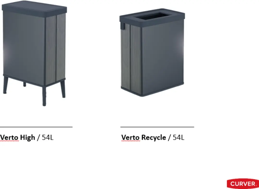 Curver Prullenbak 54L - 2 Vakken - Blauw - afbeelding 3 van 3