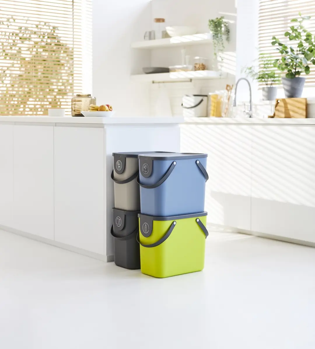 Rotho Albula Afvalscheider 25L - Blauw