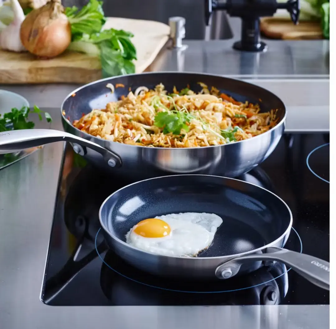 GreenPan Geneva Collection Koekenpannenset 24 & 28cm - Zilver