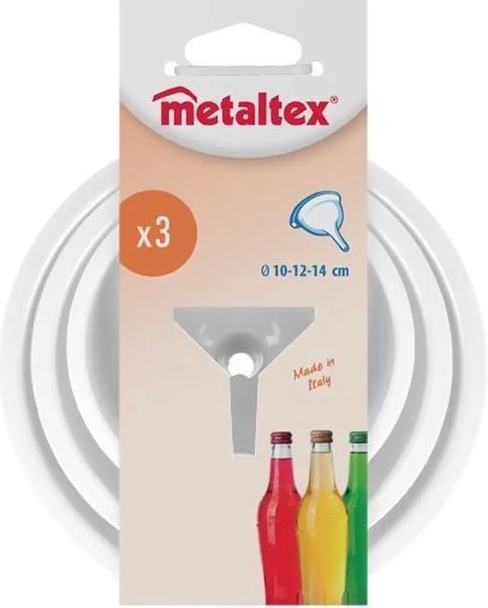 Metaltex Trechterset 3-delig - 7/9/11cm Wit