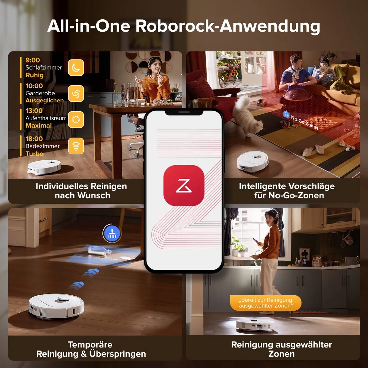 Roborock QV 35S Qrevo Plus Robotstofzuiger - 10000 Pa - Wit - afbeelding 6 van 6