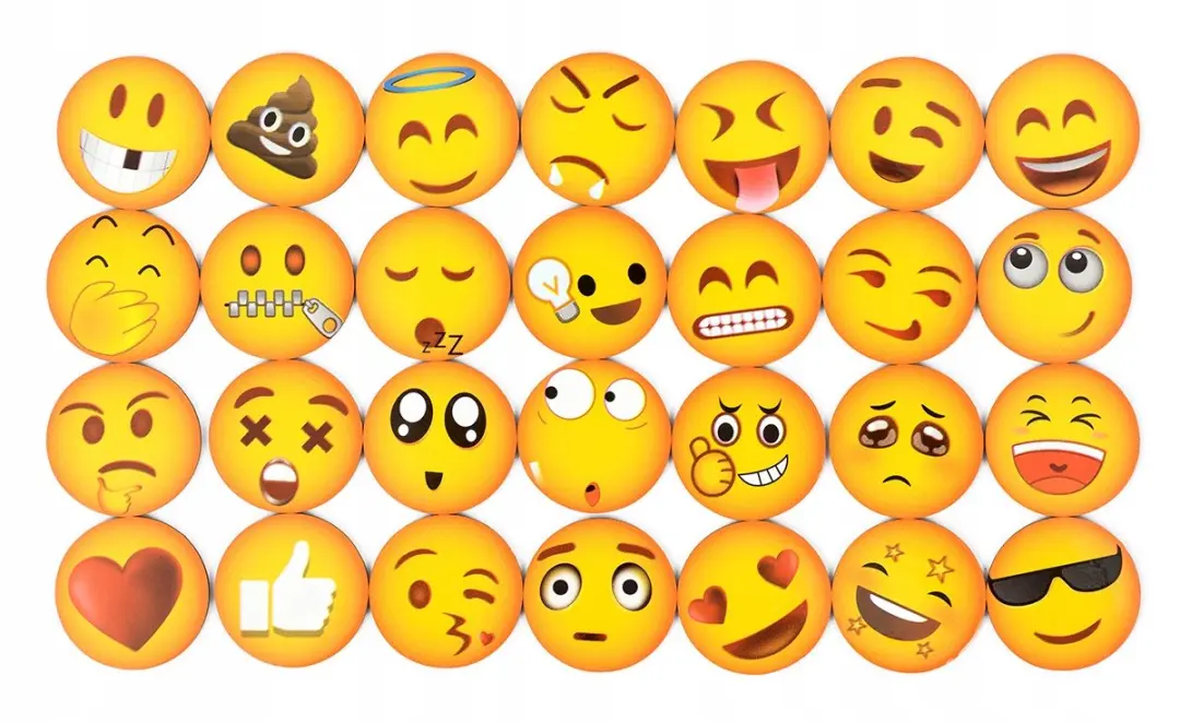 BK Koelkastmagneten Emoticons - 28 Stuks - Ø2.9cm