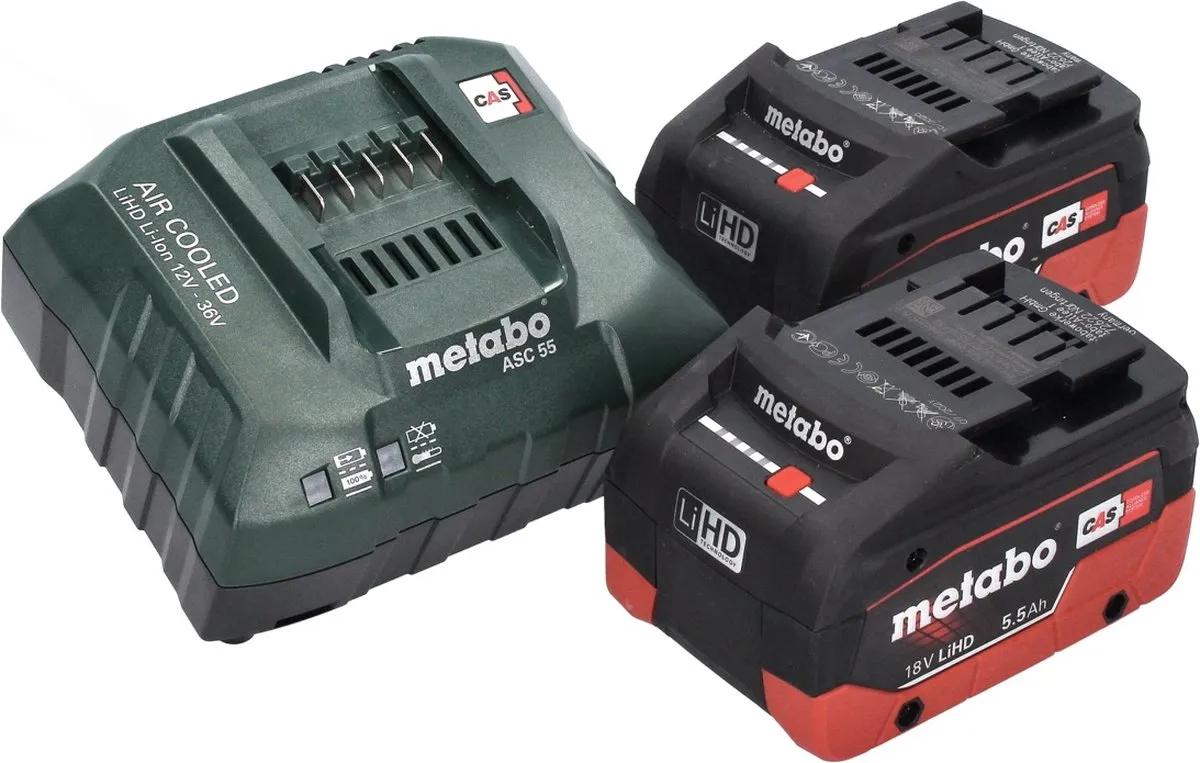Metabo KS 18 LTX 57 Accu-handcirkelzaag 165mm - 2x 5,5Ah + Lader - afbeelding 2 van 5