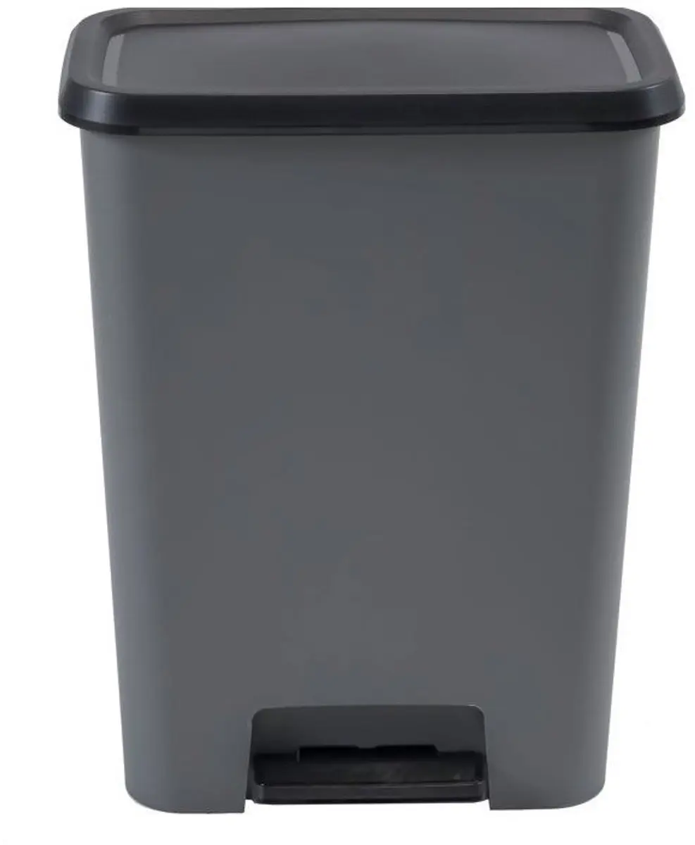 Curver Compatta Prullenbak 50L - Grijs/Zwart - afbeelding 6 van 6