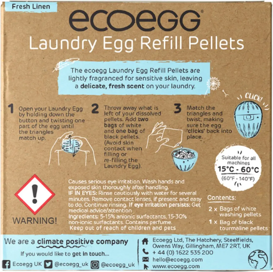 Eco Egg Laundry Egg Navulling Fresh Blauw - 50 Stuks